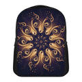 Light Fractal Print Casual Backpack