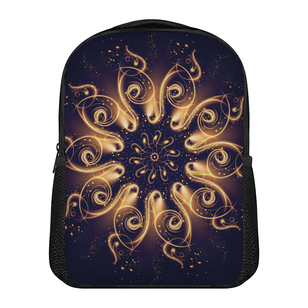 Light Fractal Print Casual Backpack