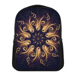 Light Fractal Print Casual Backpack