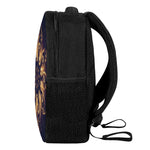 Light Fractal Print Casual Backpack