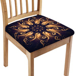 Light Fractal Print Chair Cushion Cover