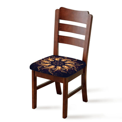 Light Fractal Print Chair Cushion Cover