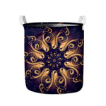 Light Fractal Print Collapsible Laundry Basket
