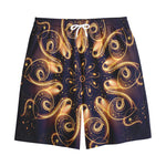 Light Fractal Print Cotton Shorts