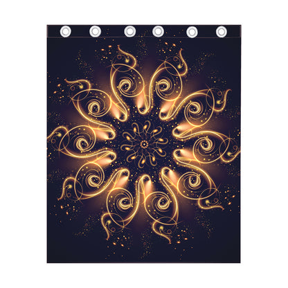 Light Fractal Print Curtain