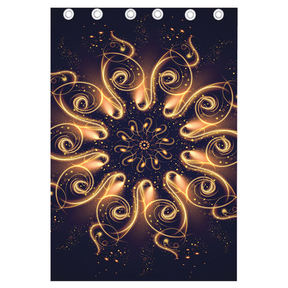Light Fractal Print Curtain