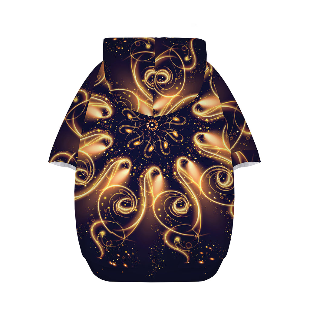 Light Fractal Print Dog Zip Up Hoodie