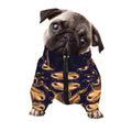 Light Fractal Print Dog Zip Up Jacket