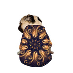 Light Fractal Print Dog Zip Up Jacket
