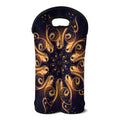 Light Fractal Print Double Neoprene Wine Tote