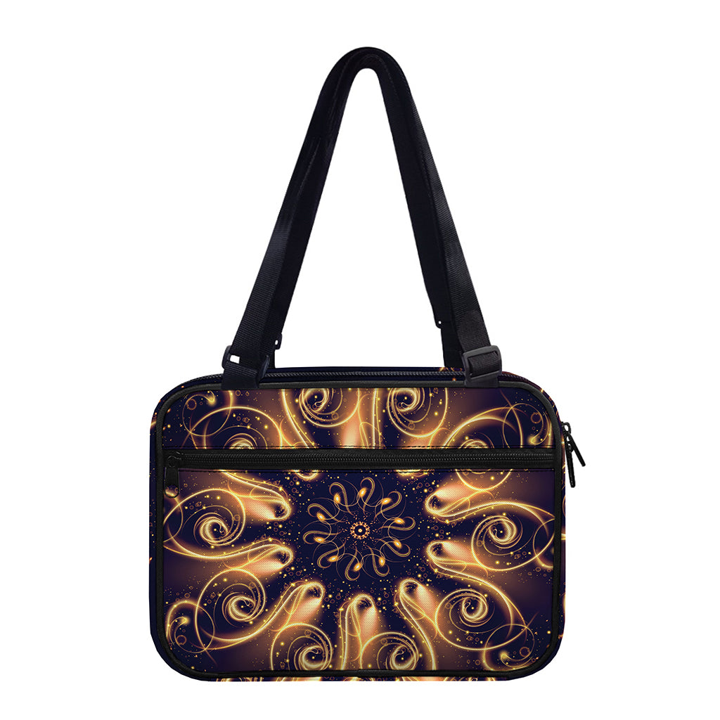 Light Fractal Print Double Strap Bible Bag