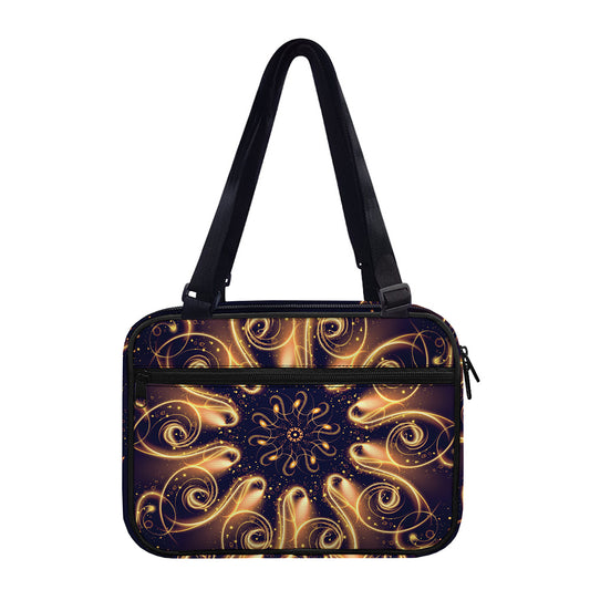 Light Fractal Print Double Strap Bible Bag
