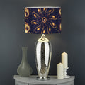 Light Fractal Print Drum Lamp Shade