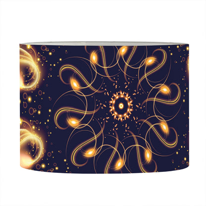 Light Fractal Print Drum Lamp Shade
