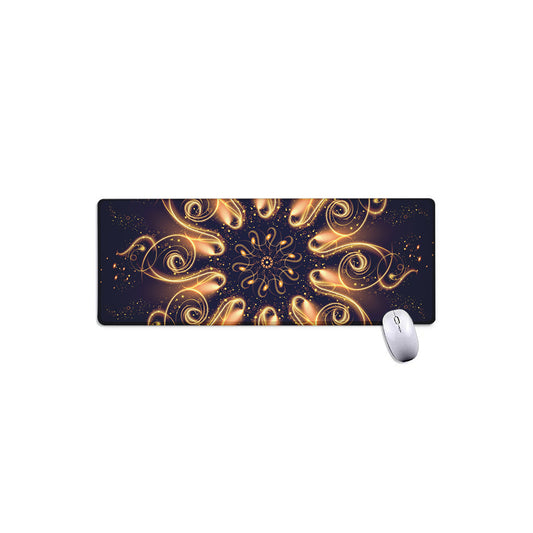 Light Fractal Print Extended Mouse Pad