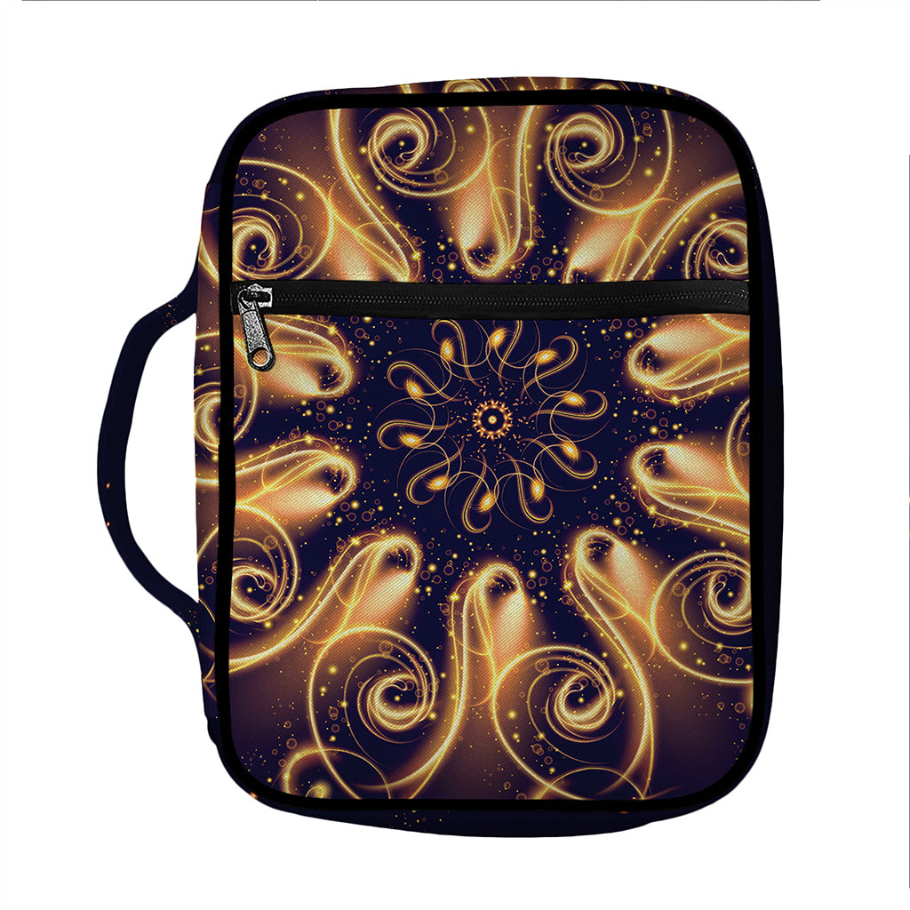 Light Fractal Print Front Pocket Bible Bag