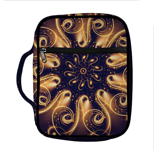 Light Fractal Print Front Pocket Bible Bag