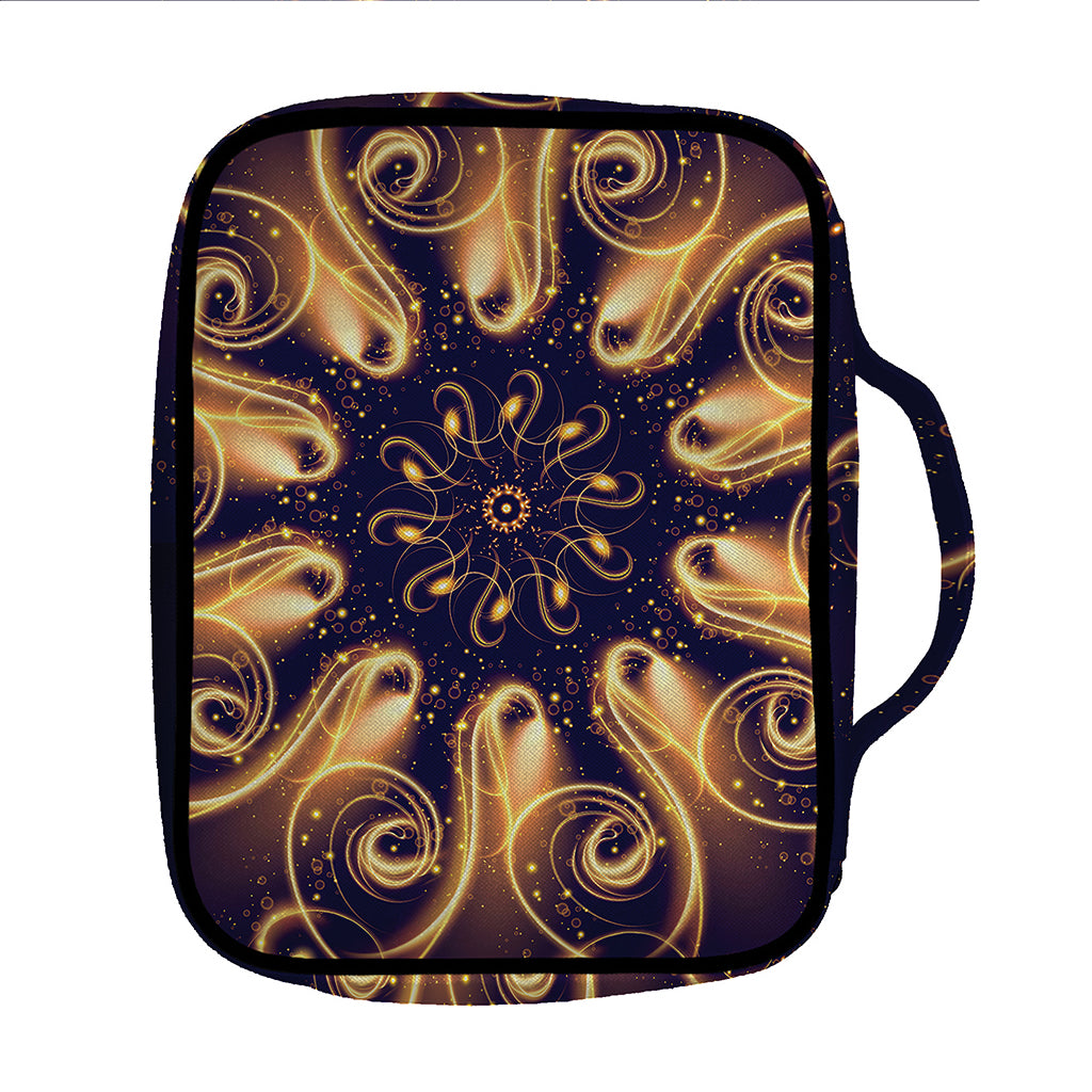 Light Fractal Print Front Pocket Bible Bag