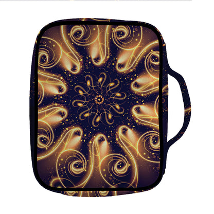 Light Fractal Print Front Pocket Bible Bag