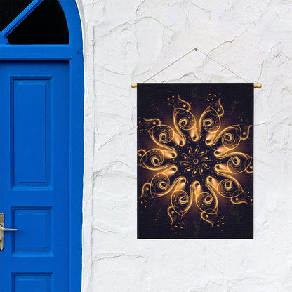 Light Fractal Print Garden Flag
