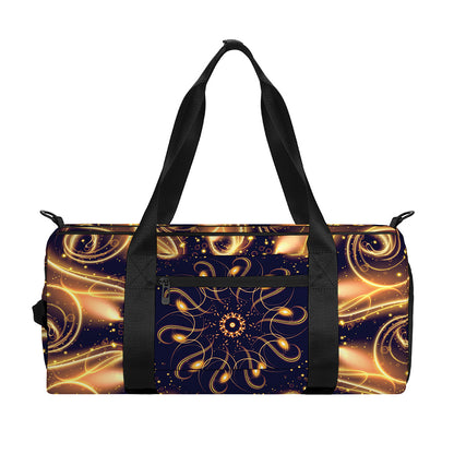 Light Fractal Print Gym Bag