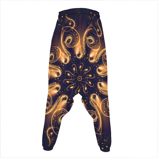 Light Fractal Print Hammer Pants