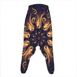 Light Fractal Print Hammer Pants