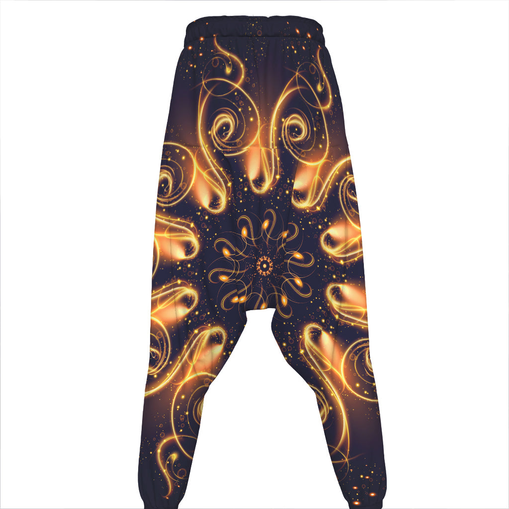 Light Fractal Print Hammer Pants