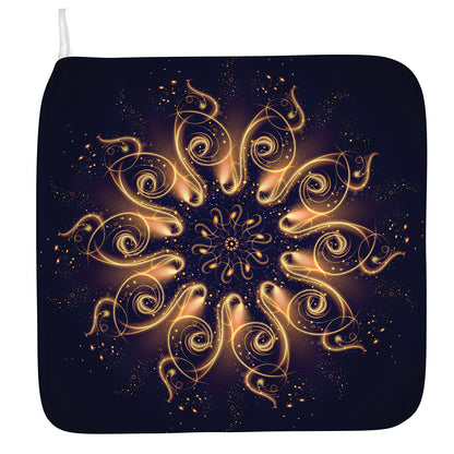 Light Fractal Print Hand Towel