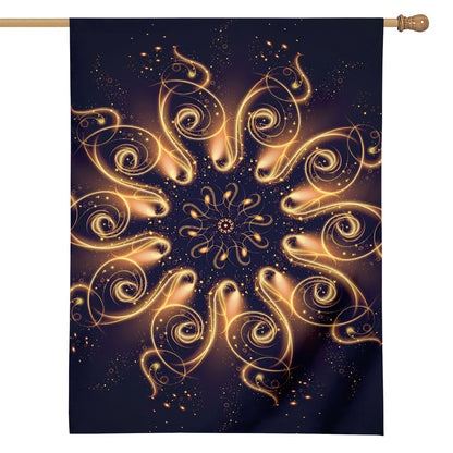 Light Fractal Print House Flag