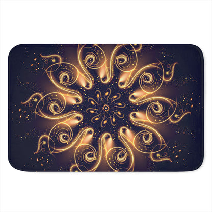 Light Fractal Print Indoor Door Mat