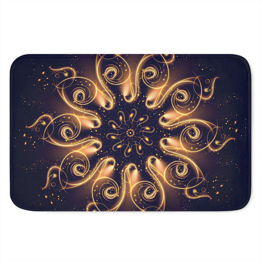 Light Fractal Print Indoor Door Mat