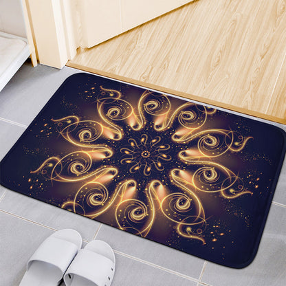 Light Fractal Print Indoor Door Mat