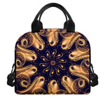 Light Fractal Print Insulated Lunch Bag
