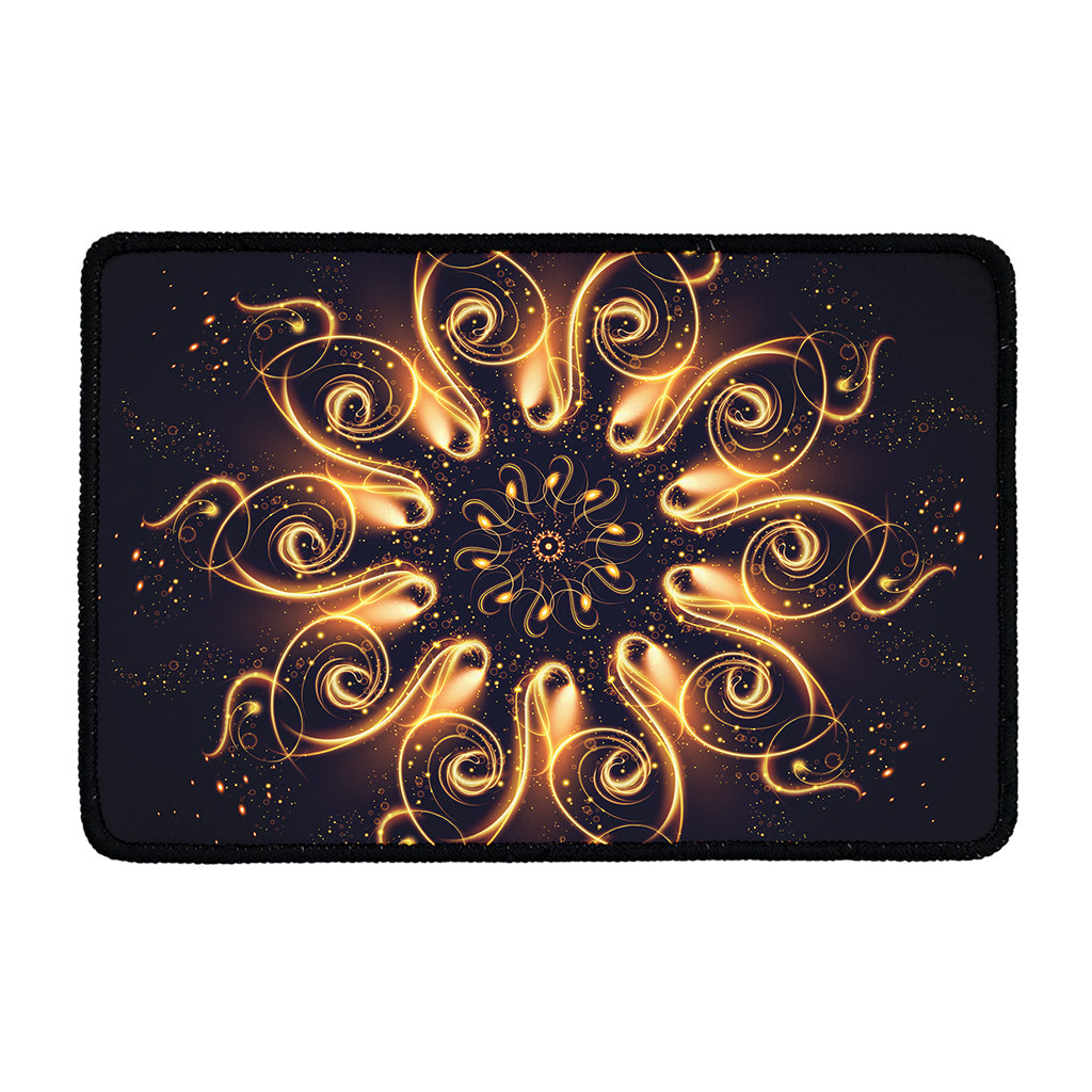 Light Fractal Print Kitchen Mat