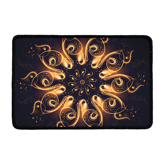 Light Fractal Print Kitchen Mat