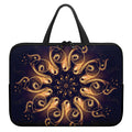 Light Fractal Print Laptop Sleeve With Handle