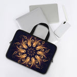 Light Fractal Print Laptop Sleeve With Handle