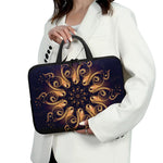 Light Fractal Print Laptop Sleeve With Handle