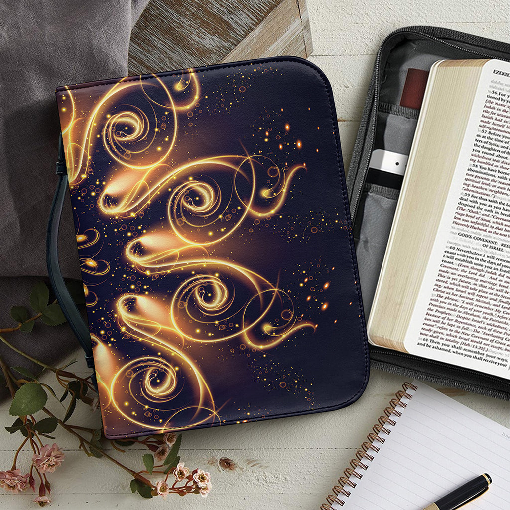 Light Fractal Print Leather Bible Cover