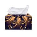 Light Fractal Print Leather Tissue Box Cover