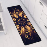 Light Fractal Print Long Kitchen Mat