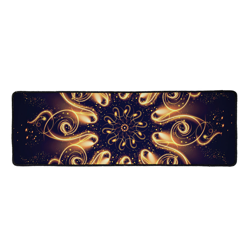 Light Fractal Print Long Kitchen Mat