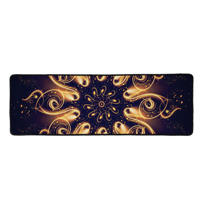 Light Fractal Print Long Kitchen Mat