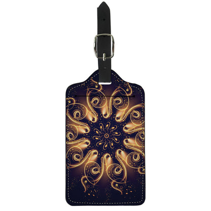 Light Fractal Print Luggage Tag
