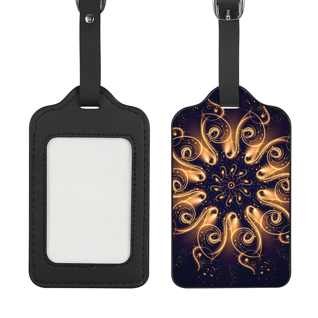 Light Fractal Print Luggage Tag