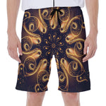 Light Fractal Print Men's Beach Shorts