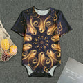 Light Fractal Print Men's Bodysuit