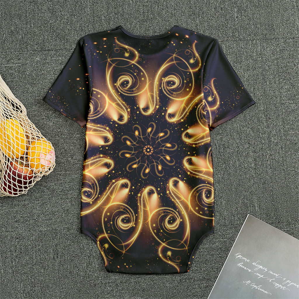 Light Fractal Print Men's Bodysuit