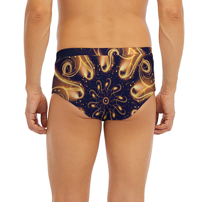 Light Fractal Print Men's Briefs